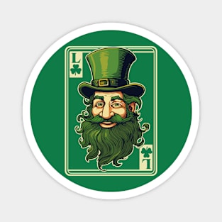 Leprechaun Shamrock Card St Paddys Day Festival Magnet